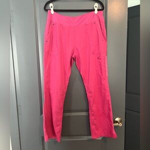 Healing Hands Pink Straight Leg Scrub Pants